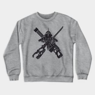 EVA 01 skull head weapons Crewneck Sweatshirt